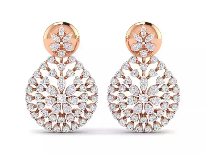 Women earrings 3dm stl render detail 3D print model