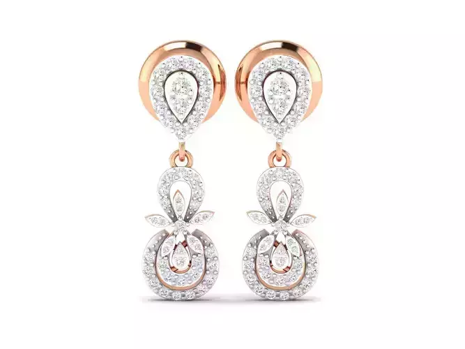 Women earrings 3dm stl render detail 3D print model