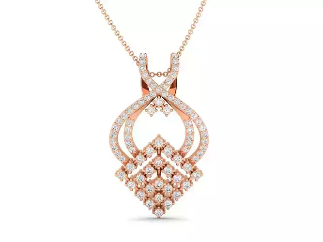 Women pendant 3dm stl render detail