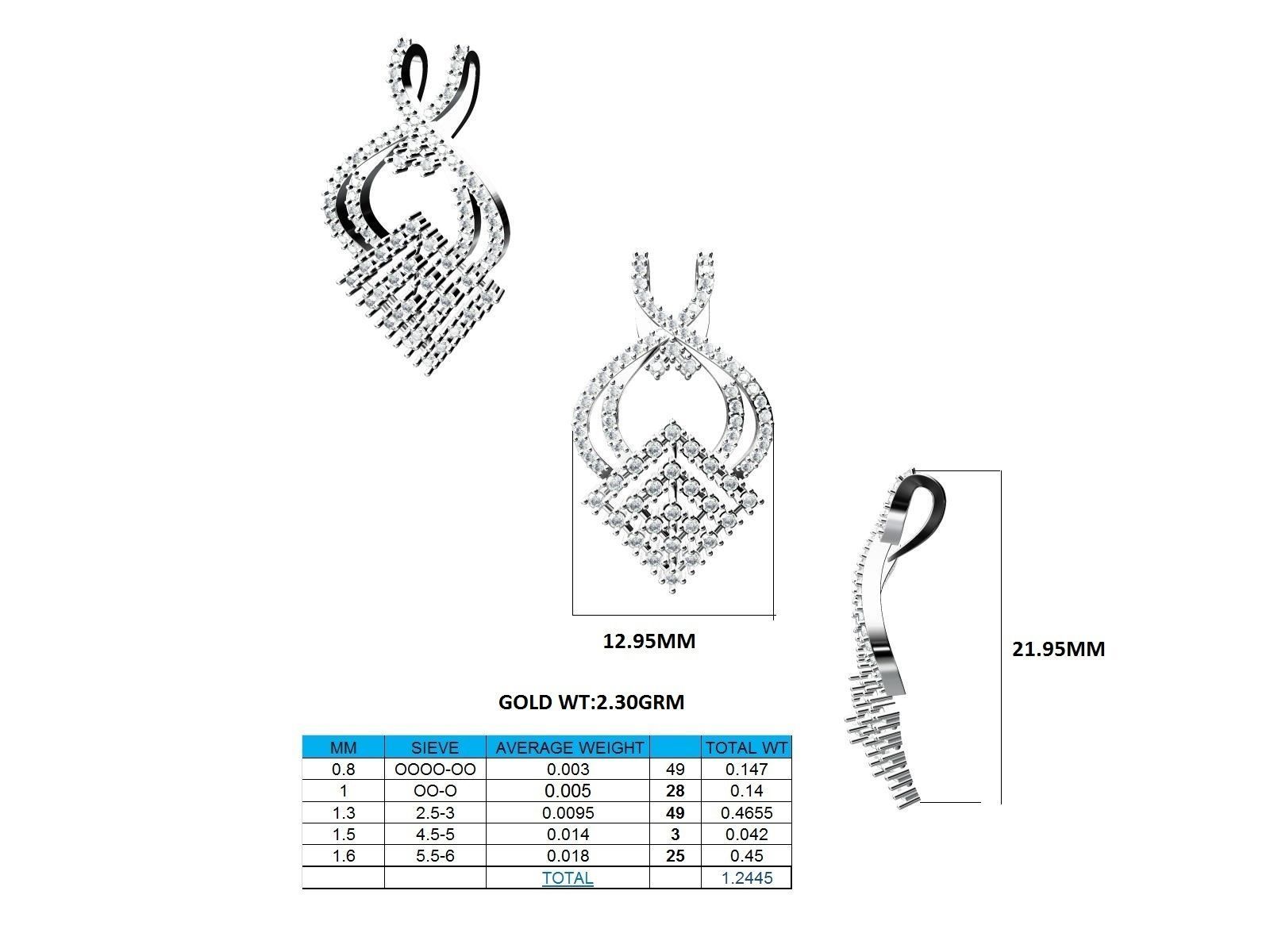 Women pendant 3dm stl render detail 3D print model_18