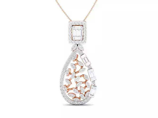 Women cocktail pendant 3dm stl render detail 3D print model