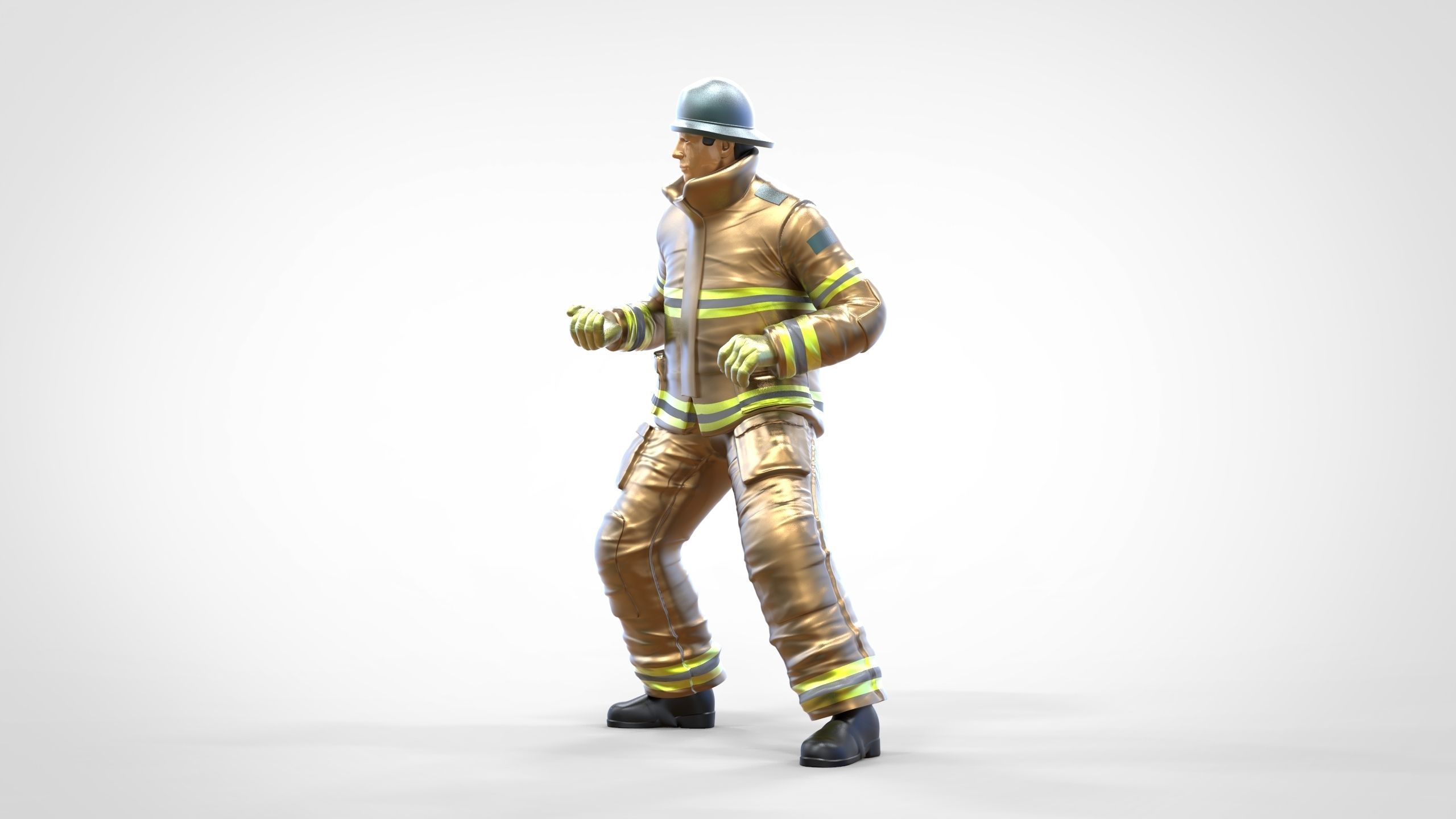 N3 Firefighters or firemans Extinguishing fire 3D print model_20