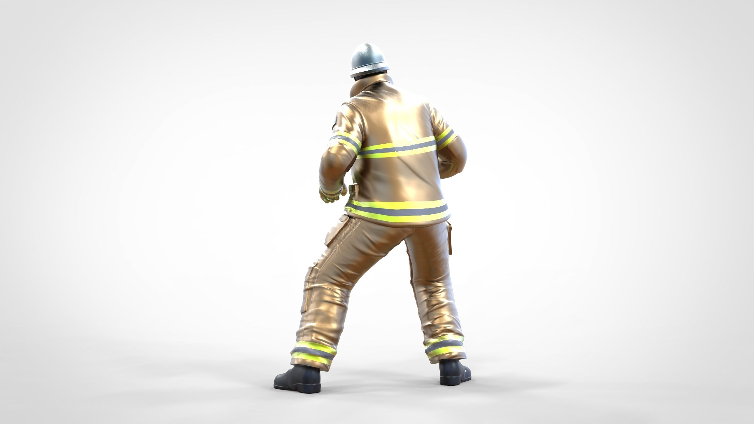 N3 Firefighters or firemans Extinguishing fire 3D print model_14