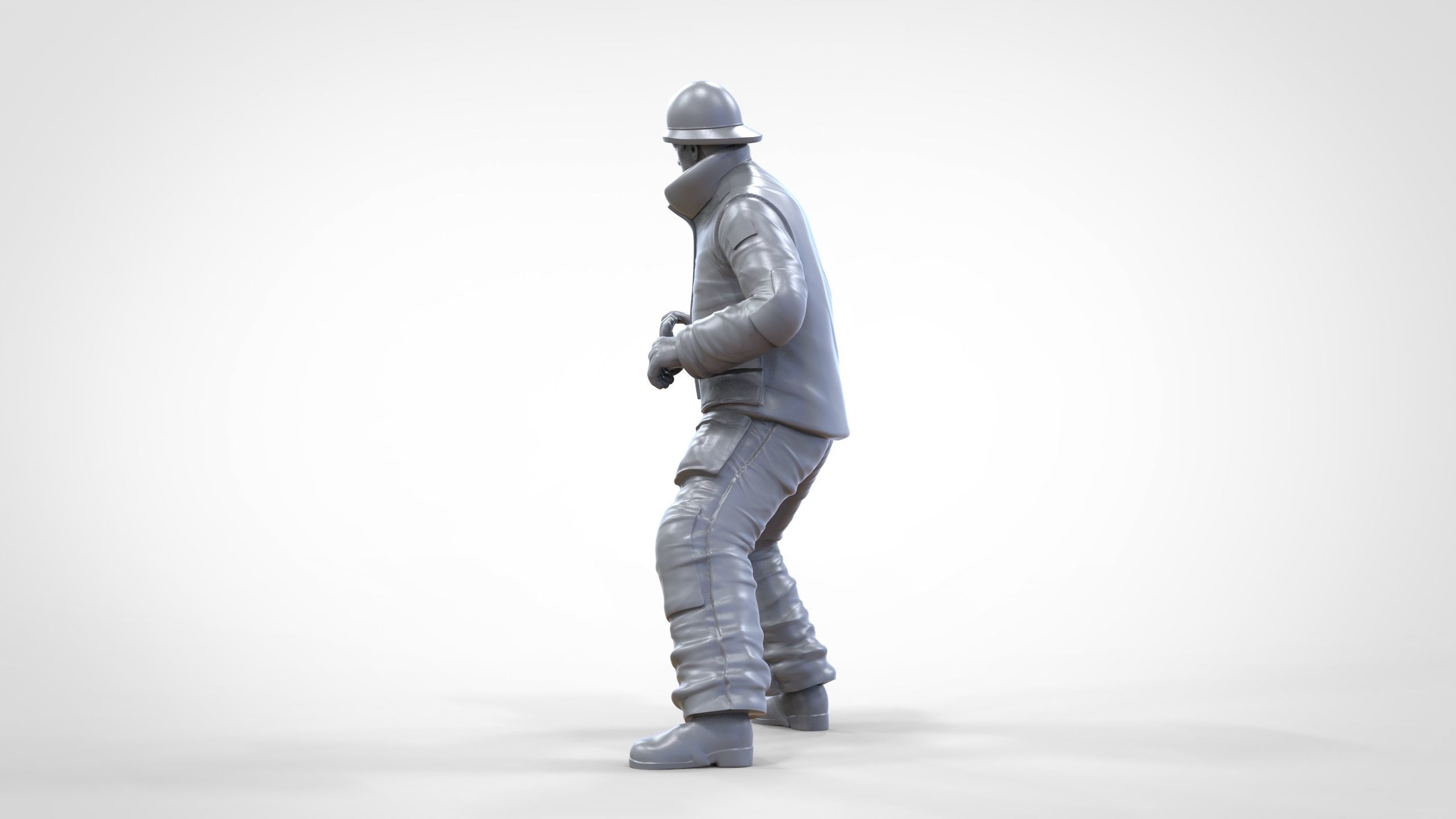 N3 Firefighters or firemans Extinguishing fire 3D print model_33