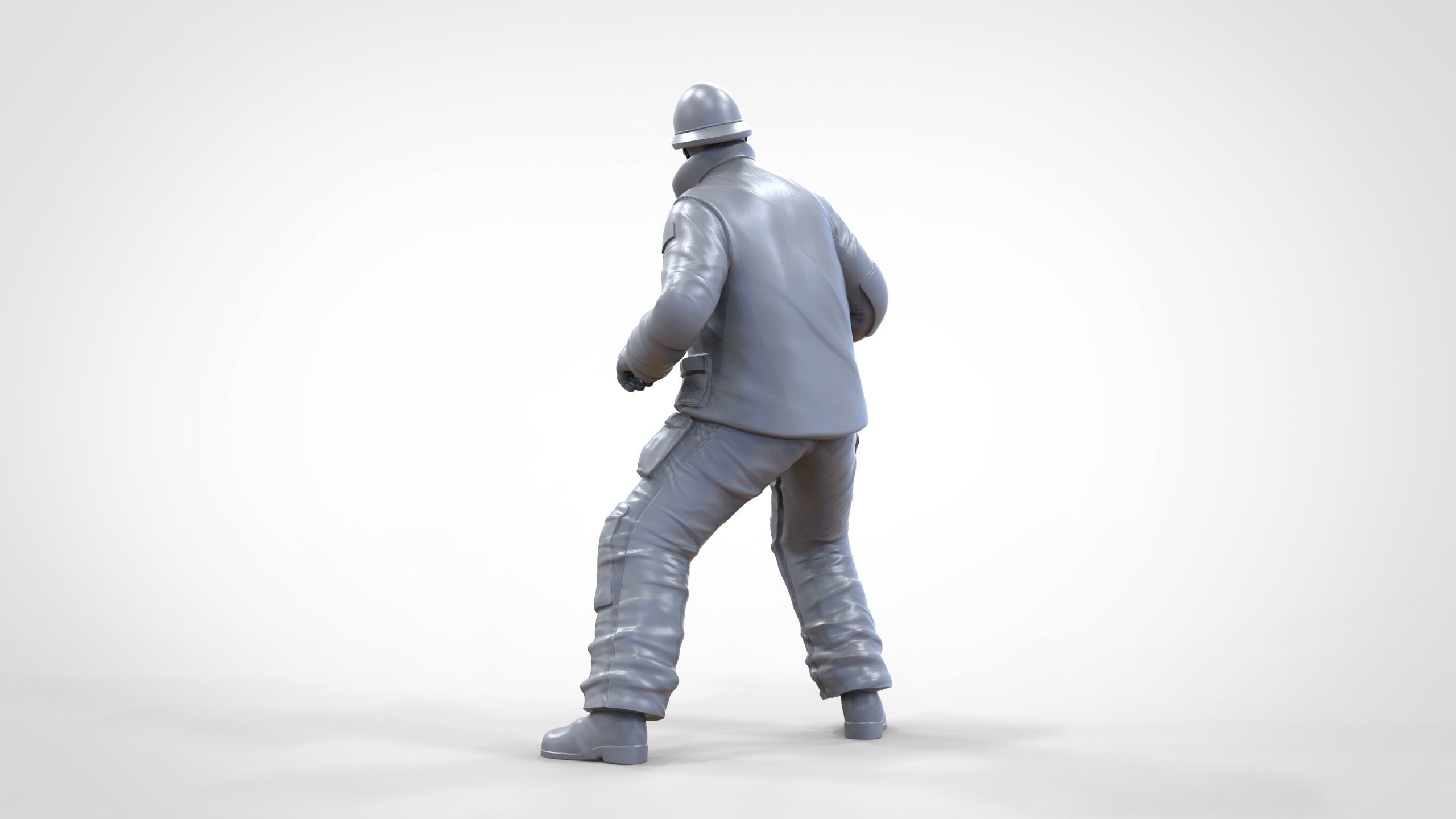 N3 Firefighters or firemans Extinguishing fire 3D print model_32
