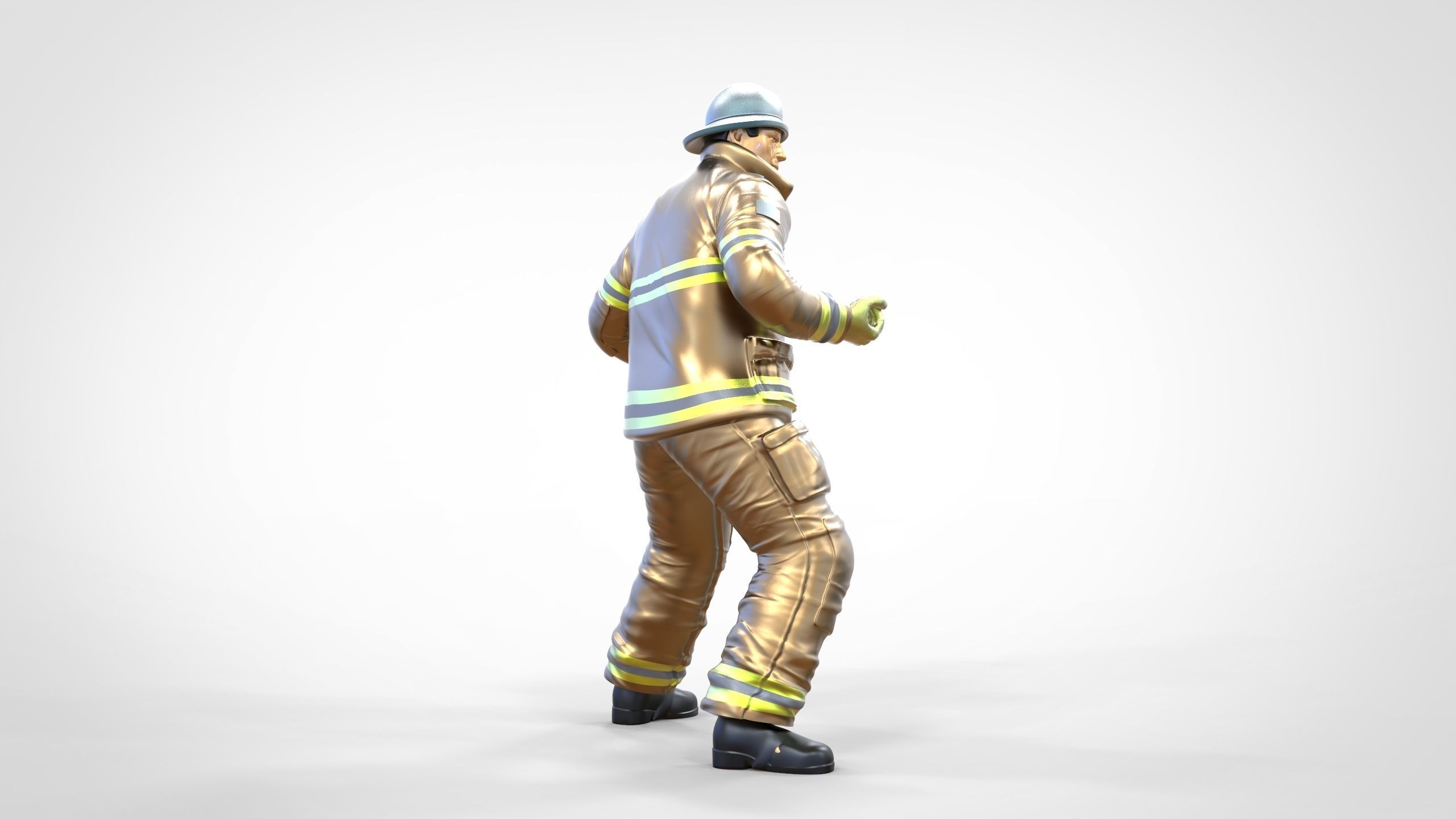 N3 Firefighters or firemans Extinguishing fire 3D print model_10