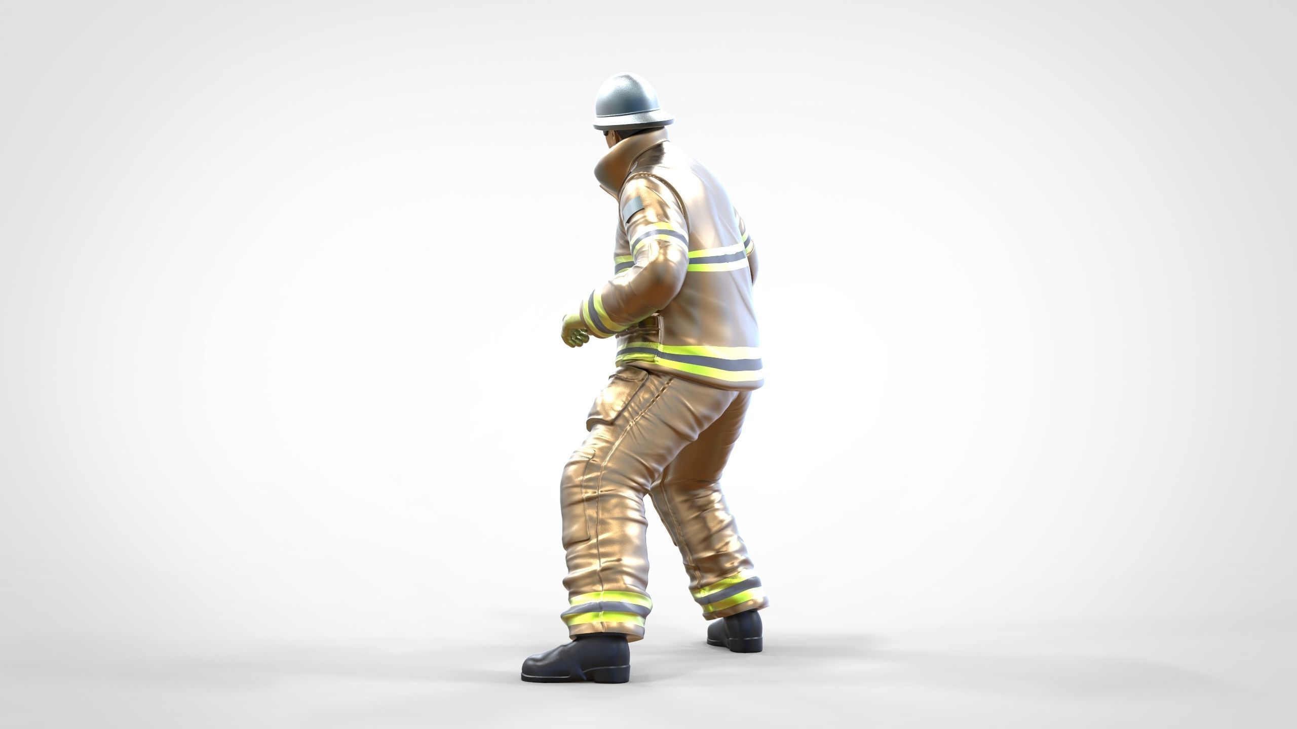 N3 Firefighters or firemans Extinguishing fire 3D print model_16