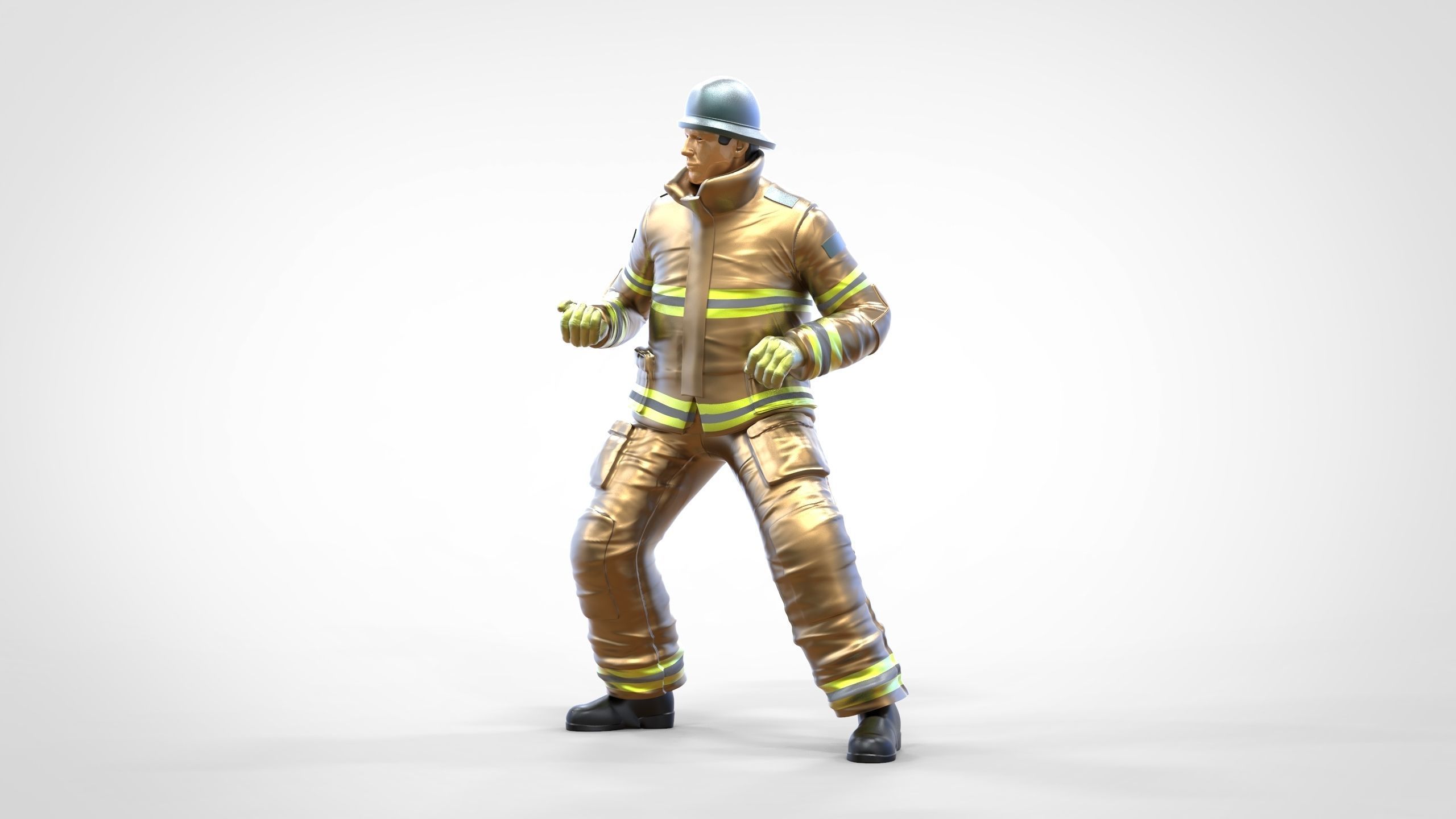 N3 Firefighters or firemans Extinguishing fire 3D print model_21