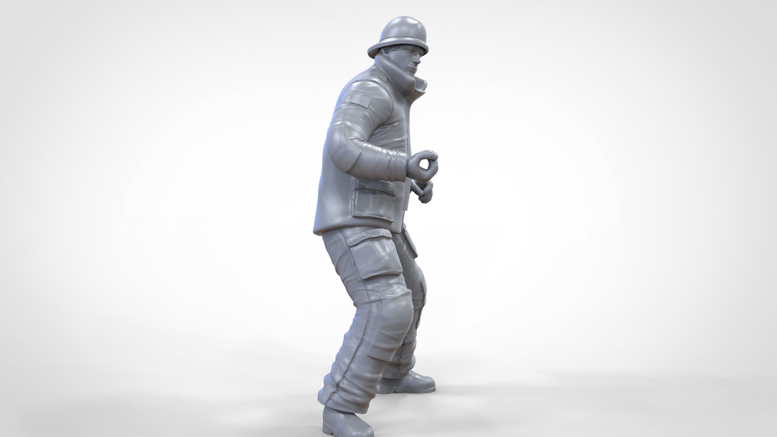 N3 Firefighters or firemans Extinguishing fire 3D print model_28