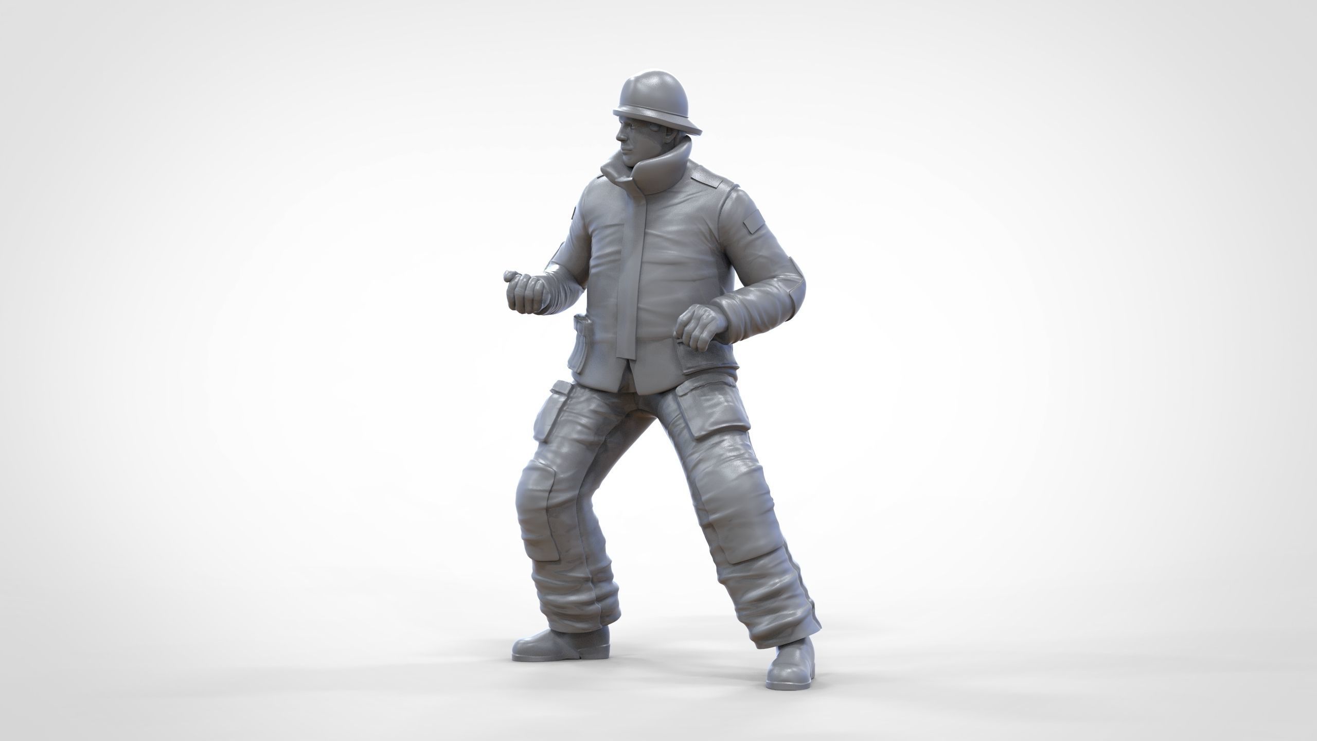 N3 Firefighters or firemans Extinguishing fire 3D print model_35