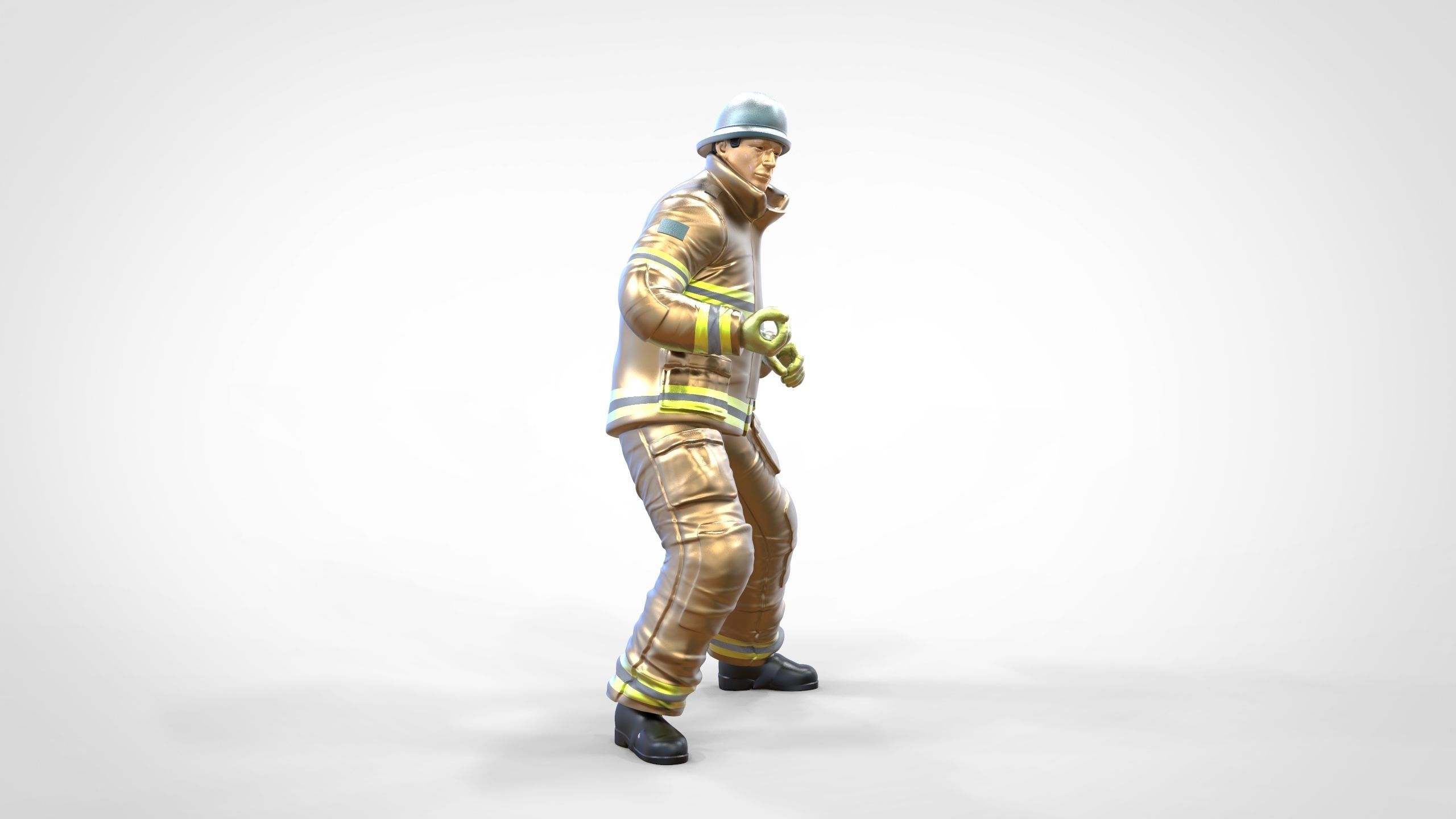 N3 Firefighters or firemans Extinguishing fire 3D print model_23