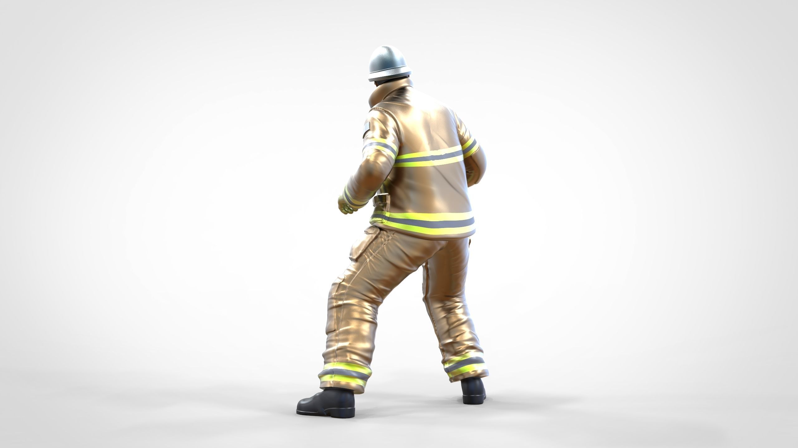 N3 Firefighters or firemans Extinguishing fire 3D print model_15
