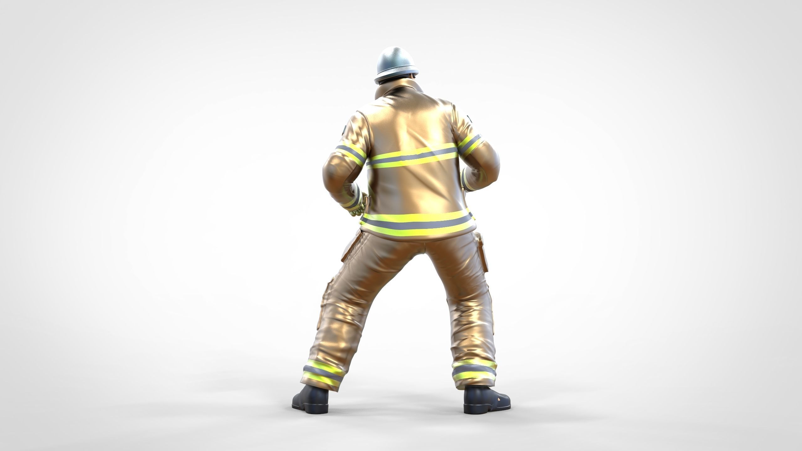 N3 Firefighters or firemans Extinguishing fire 3D print model_13