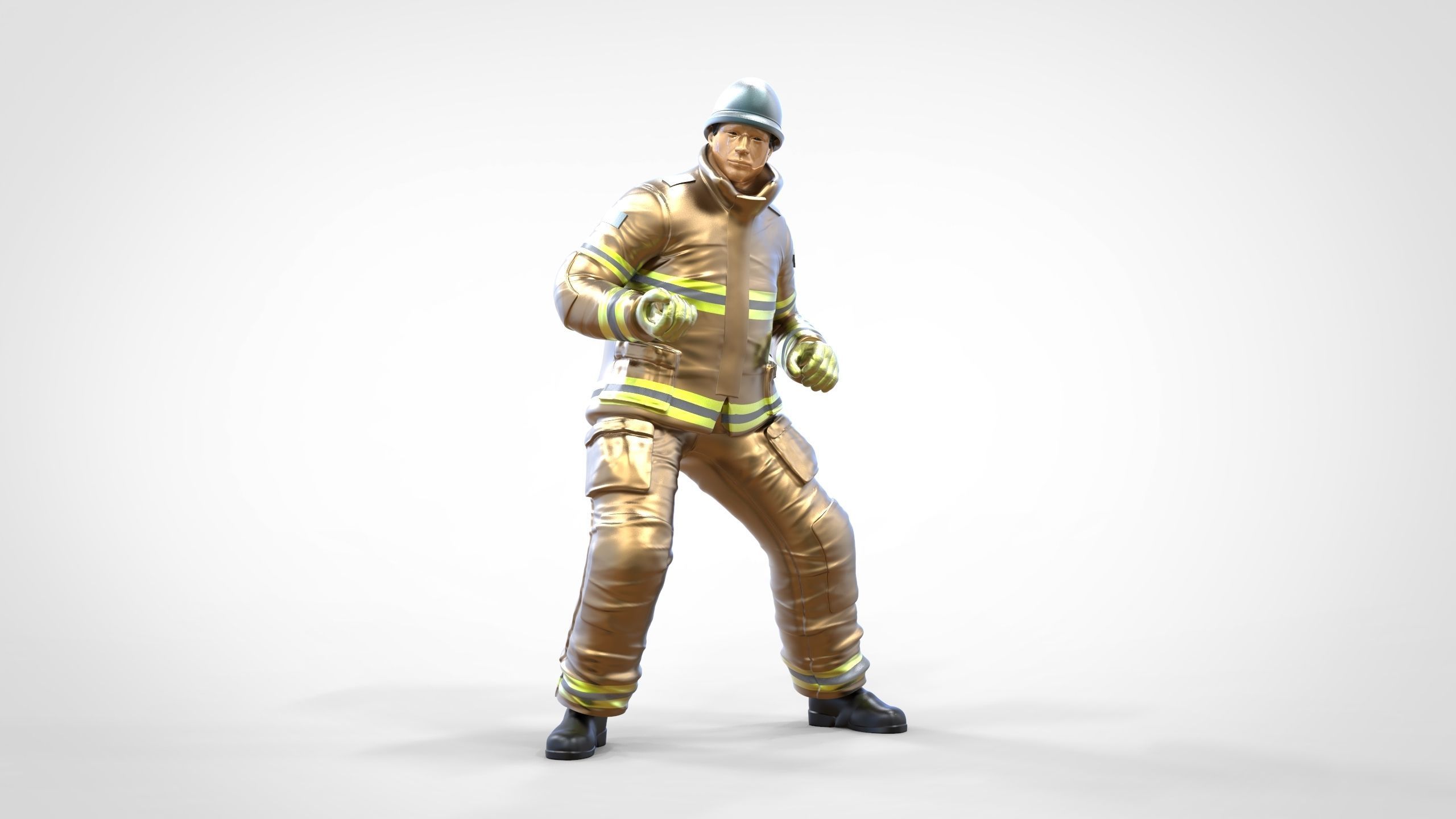 N3 Firefighters or firemans Extinguishing fire 3D print model_26
