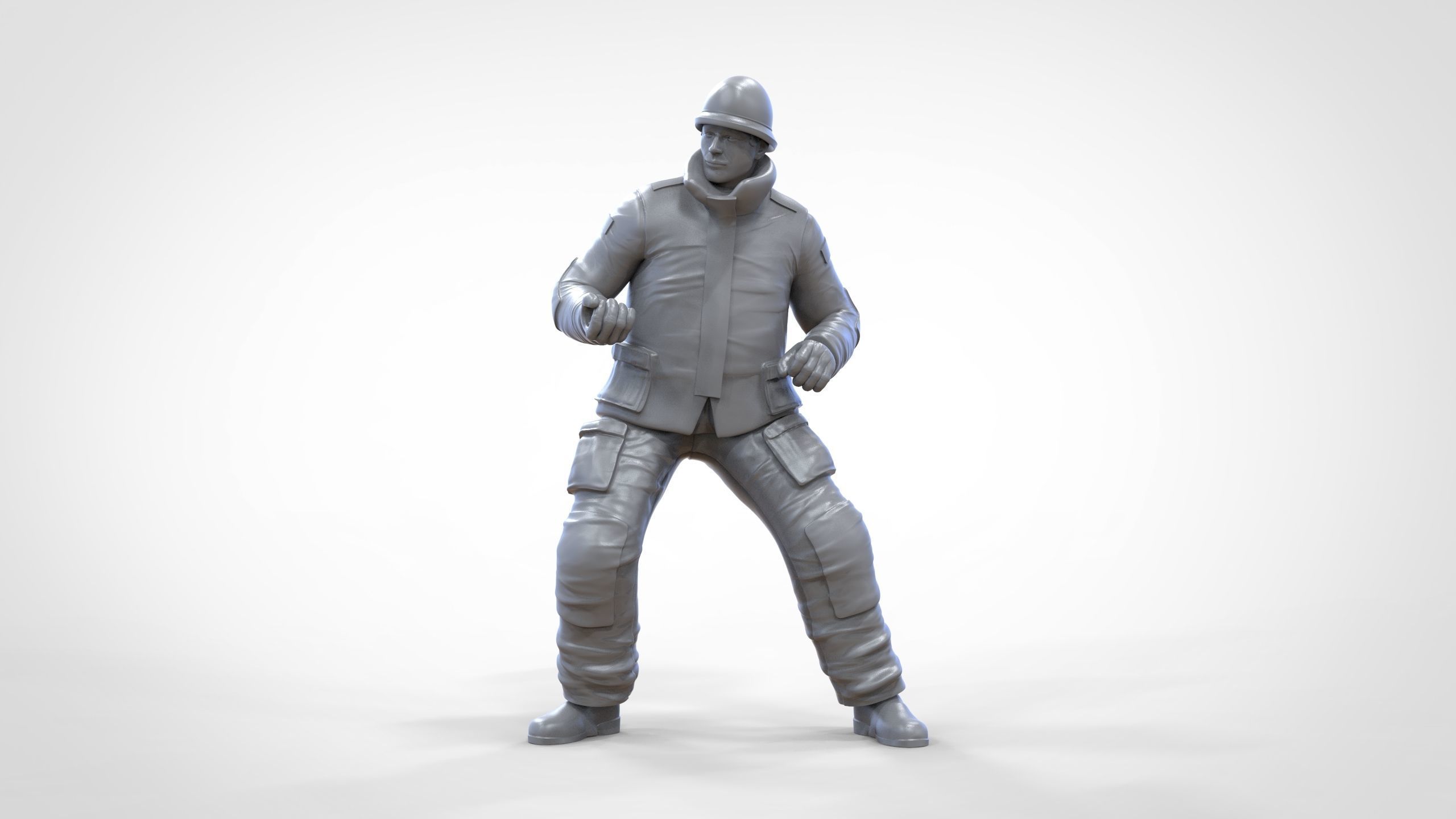 N3 Firefighters or firemans Extinguishing fire 3D print model_36