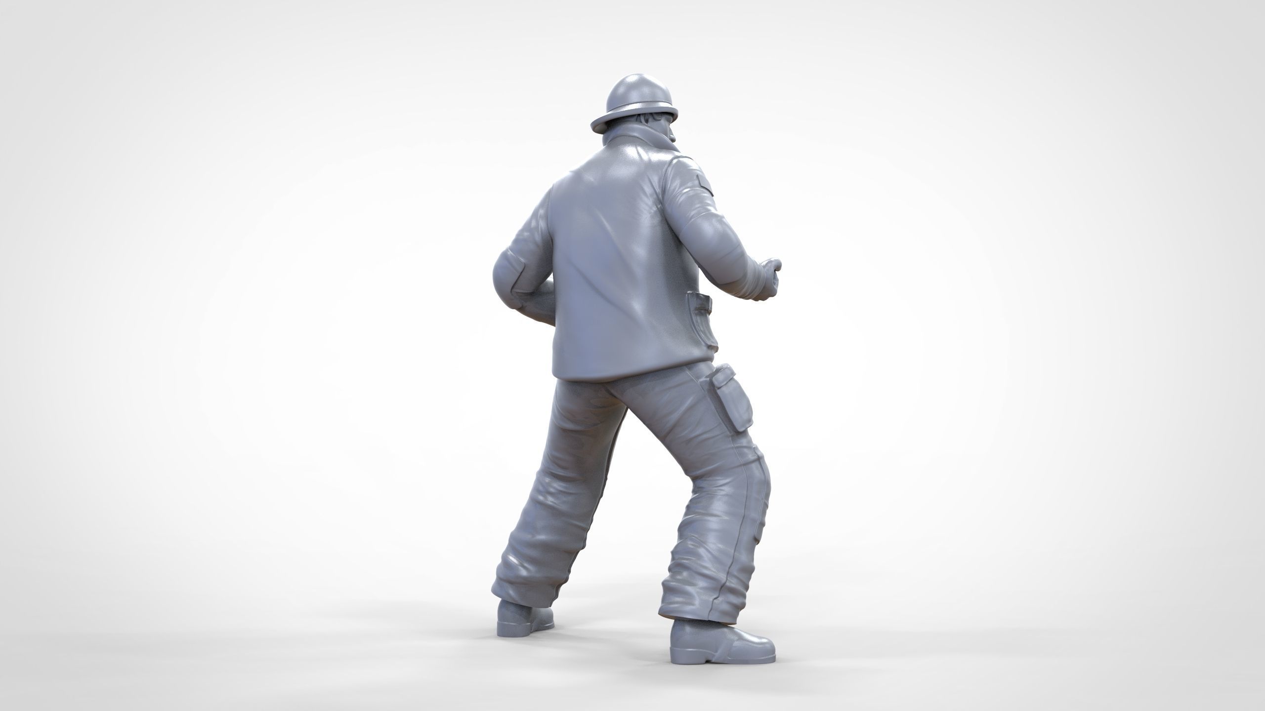 N3 Firefighters or firemans Extinguishing fire 3D print model_30