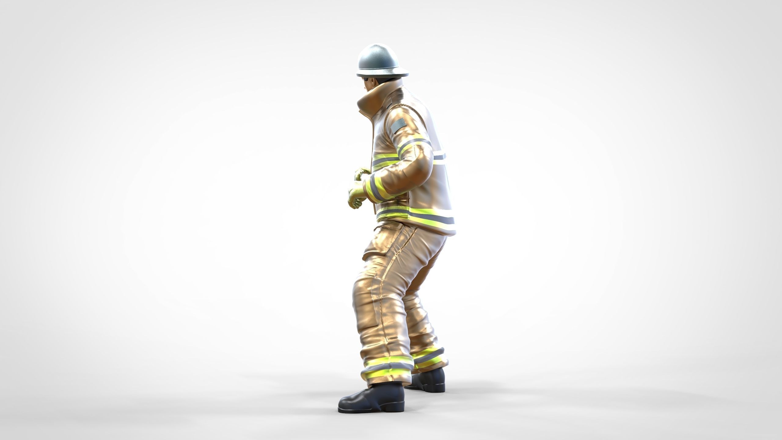 N3 Firefighters or firemans Extinguishing fire 3D print model_17