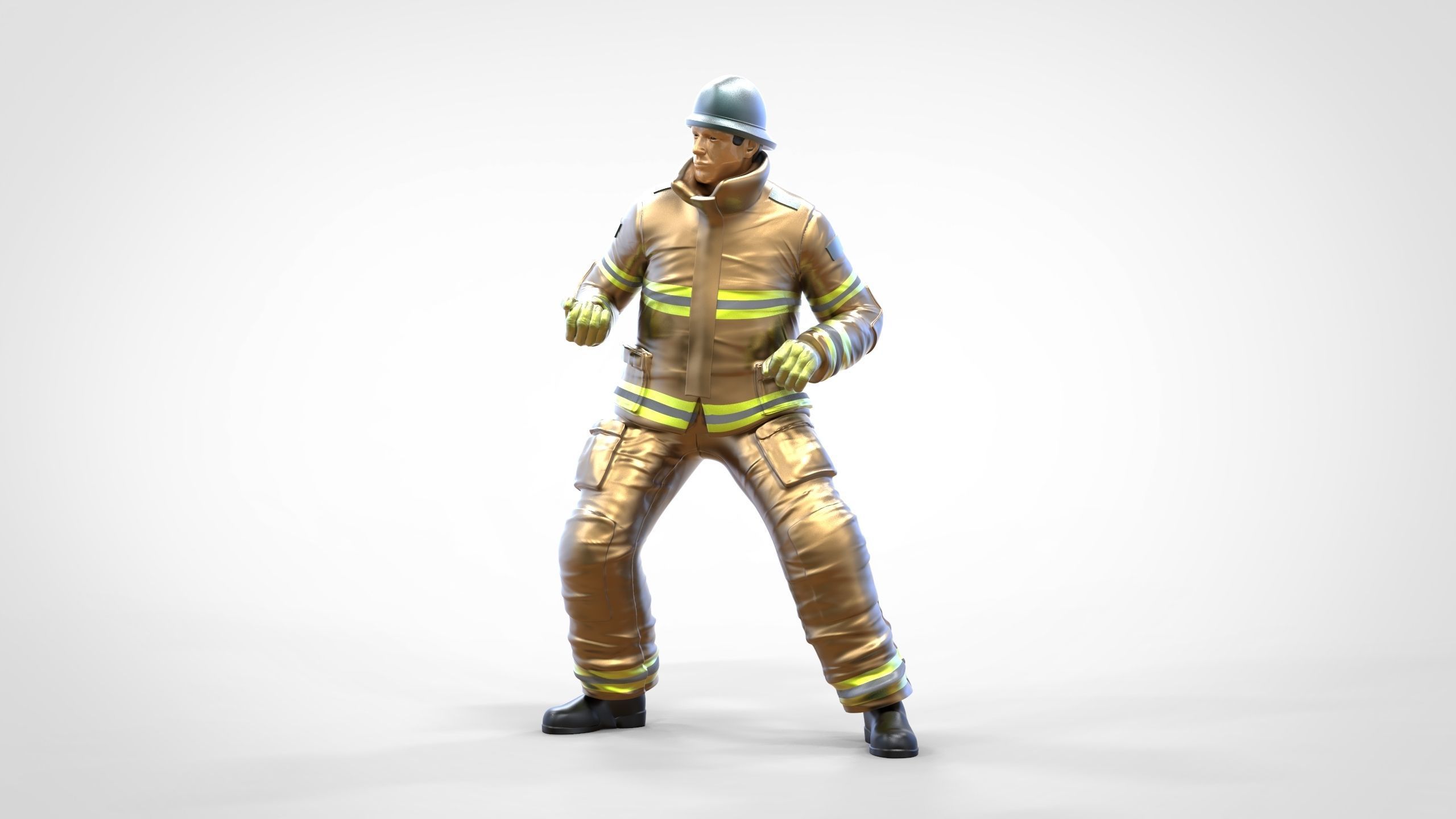 N3 Firefighters or firemans Extinguishing fire 3D print model_22