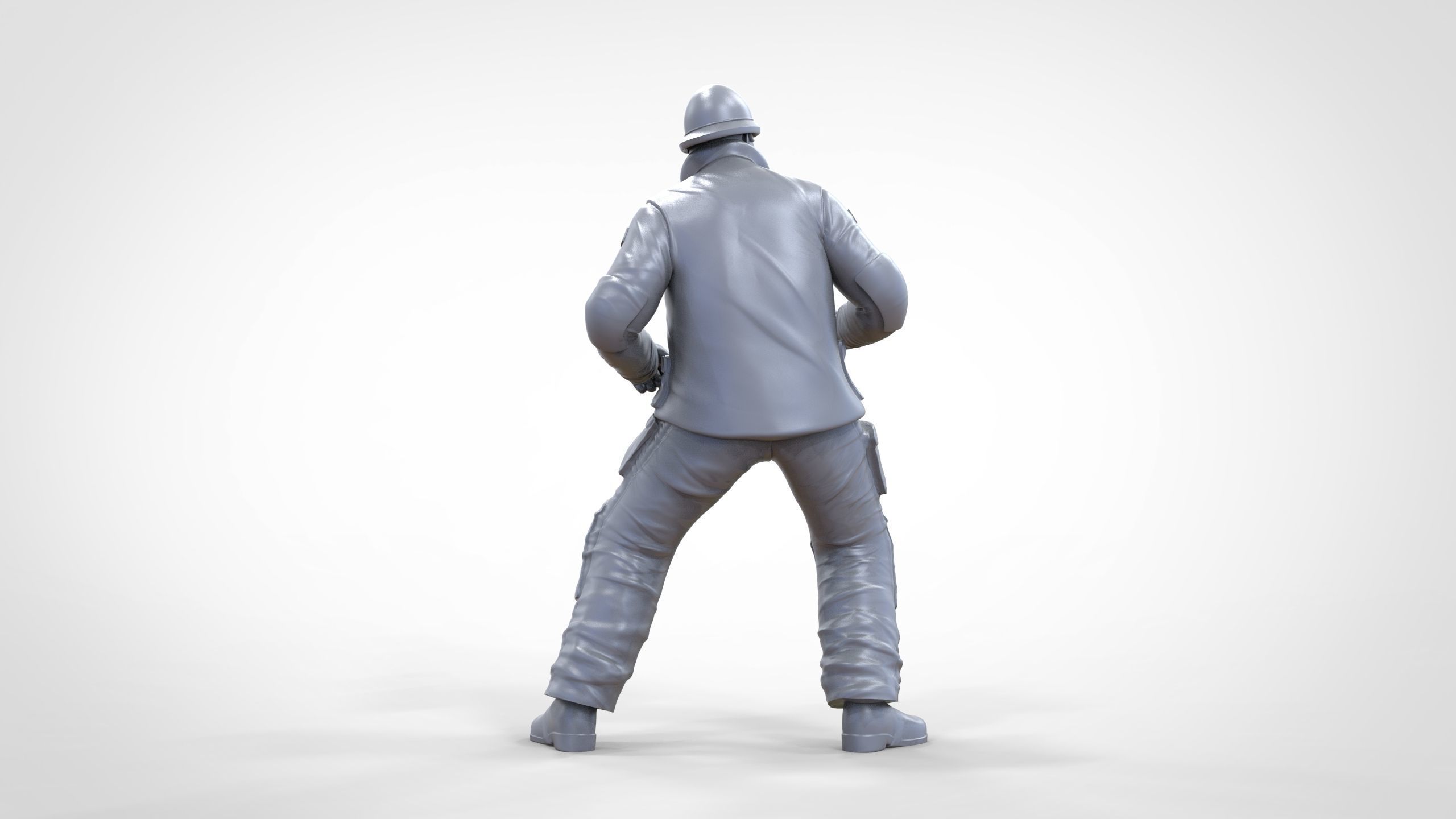 N3 Firefighters or firemans Extinguishing fire 3D print model_31