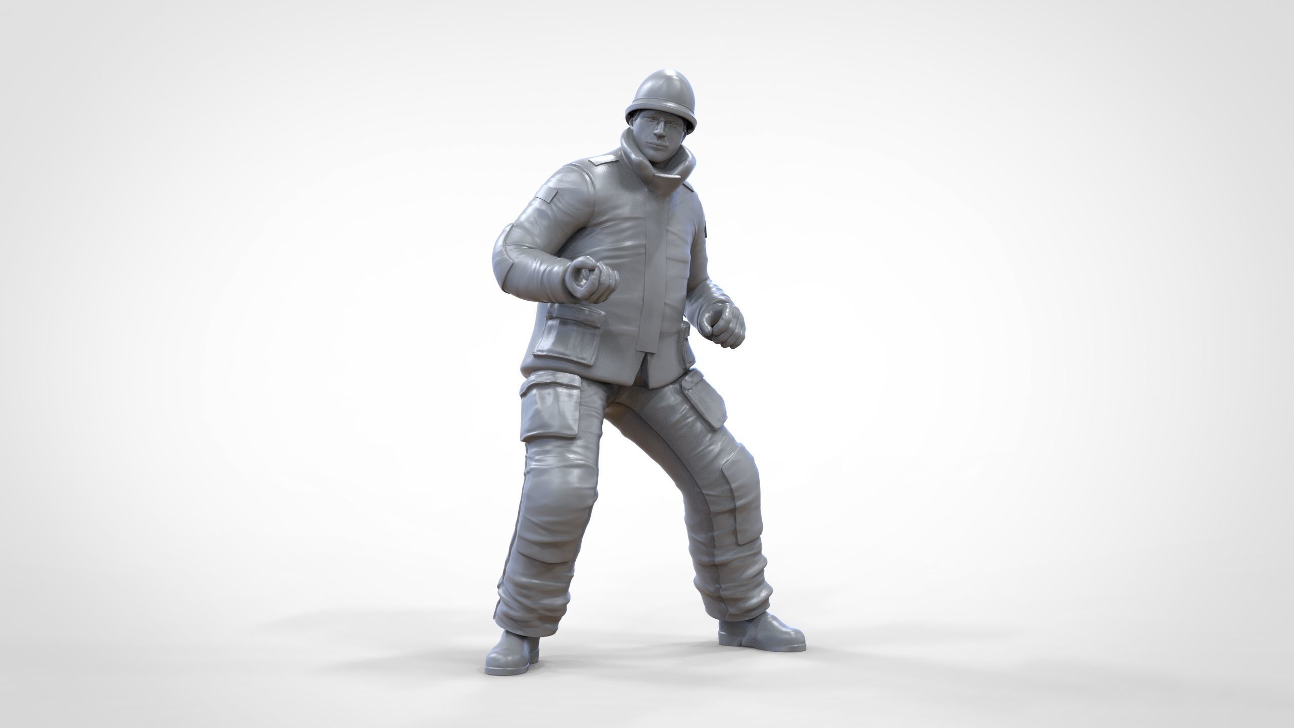 N3 Firefighters or firemans Extinguishing fire 3D print model_37