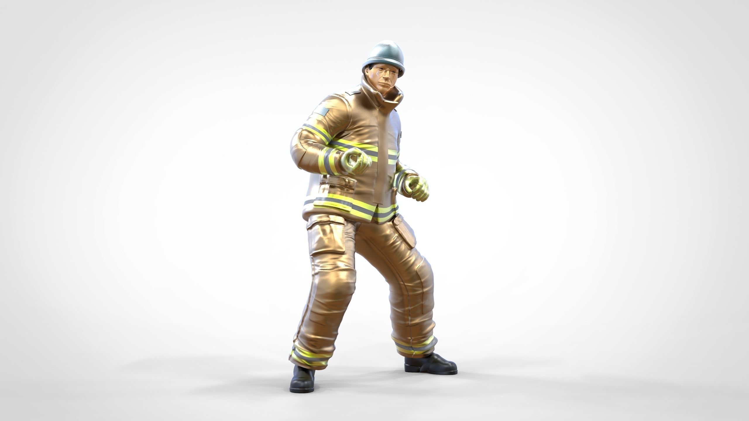 N3 Firefighters or firemans Extinguishing fire 3D print model_27
