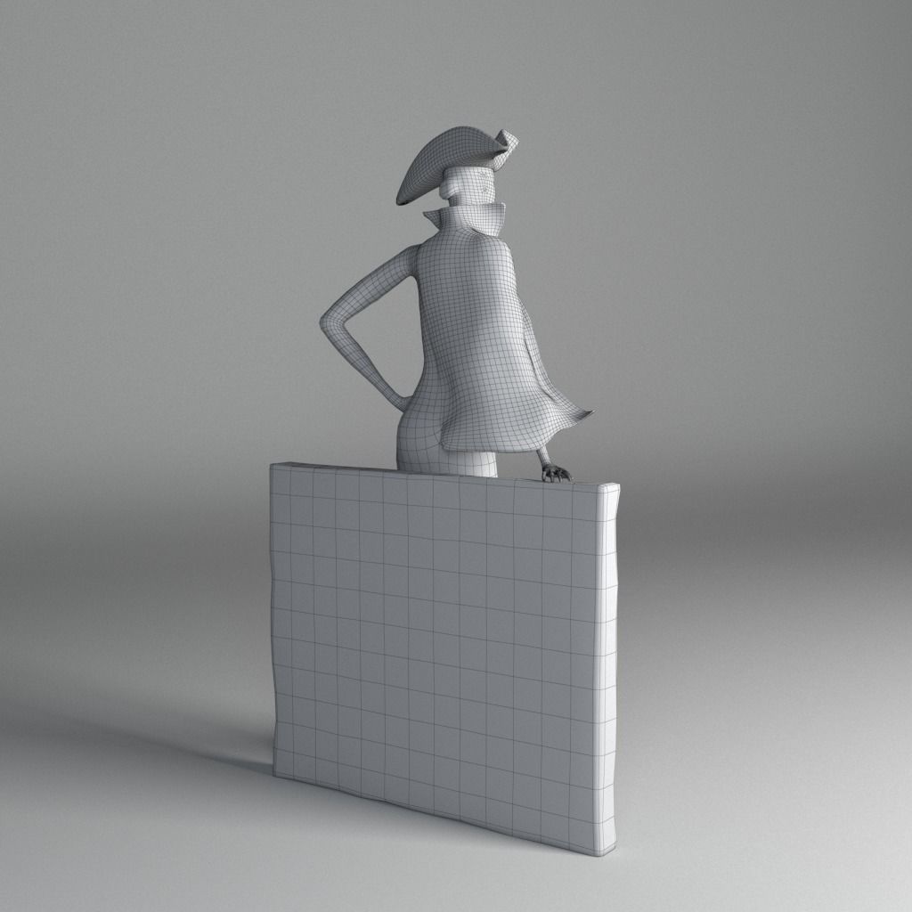 Bronze statuette - Maya V-Ray - PBR - 47 cm - 18 inches 3D model_14