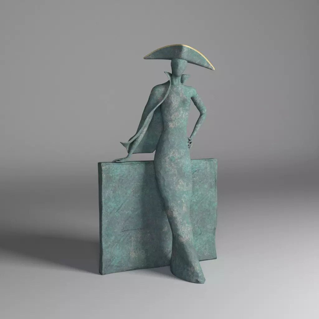 Bronze statuette - Maya V-Ray - PBR - 47 cm - 18 inches 3D model_0