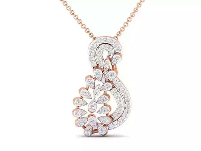 Women pendant 3dm stl render detail