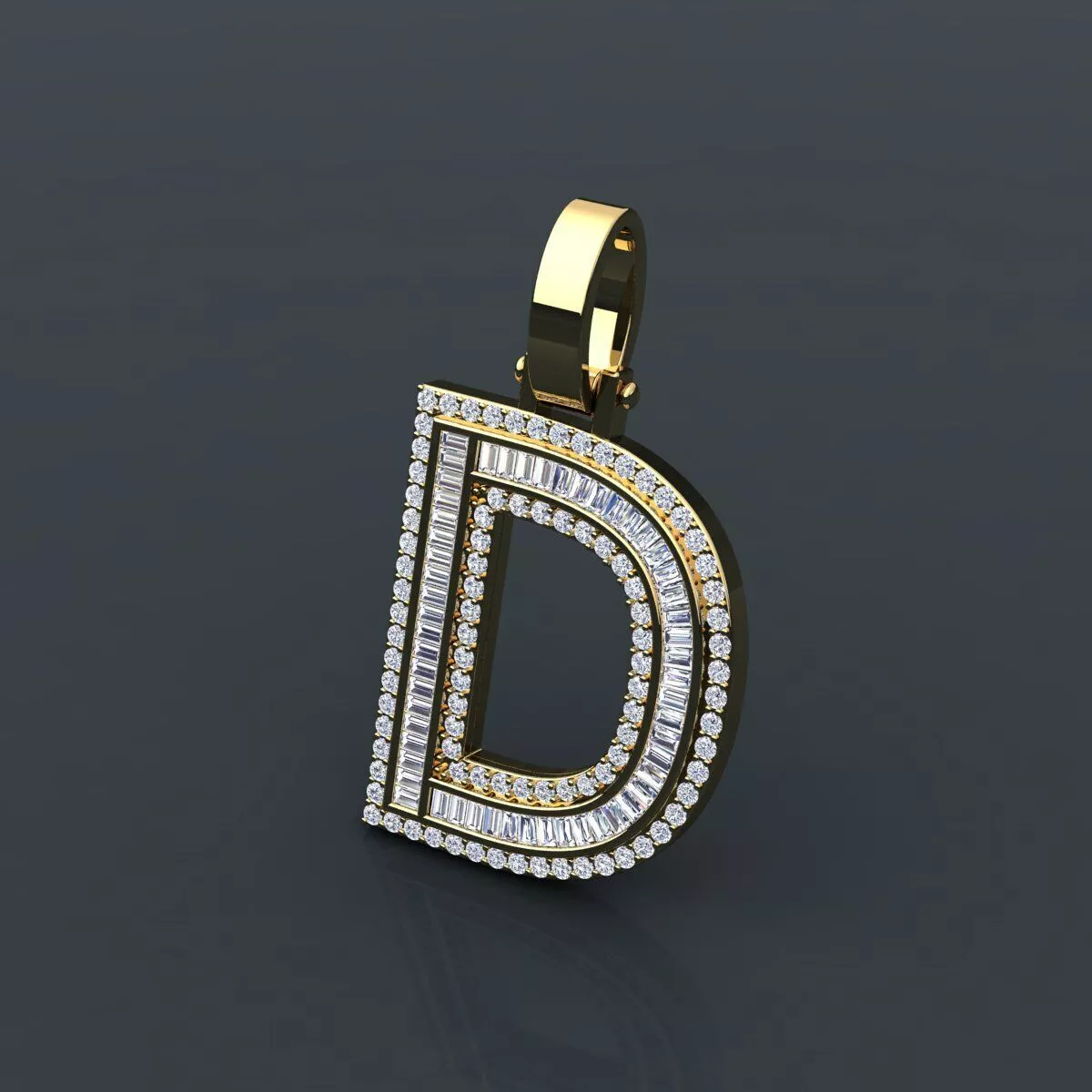 Initial Custom Pendent D 3D print model