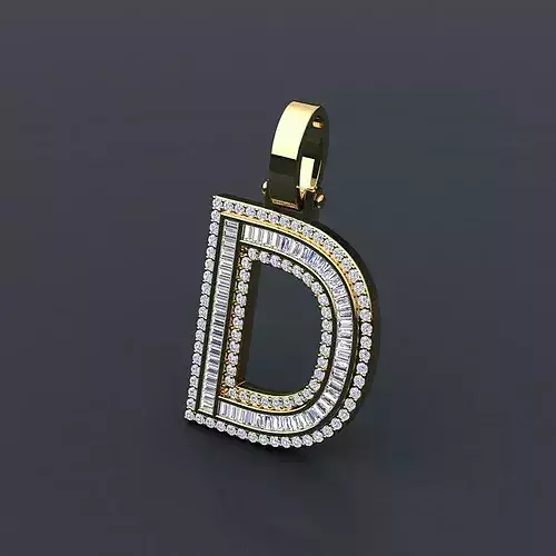 Initial Custom Pendent D