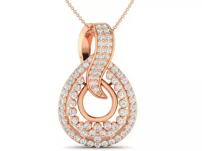 Women pendant 3dm stl render detail