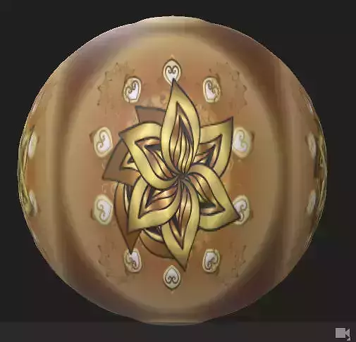 Vintage golden doodles Surface PBR Texture