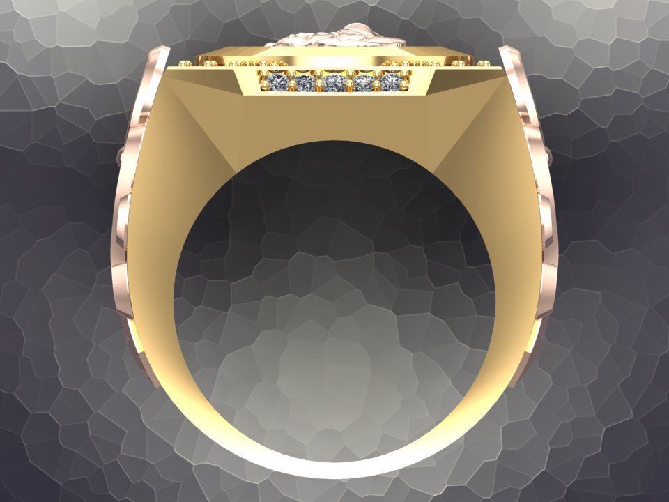 Dragon Rings - Patterned Rings - Mens ring - N1002 3D print model_4