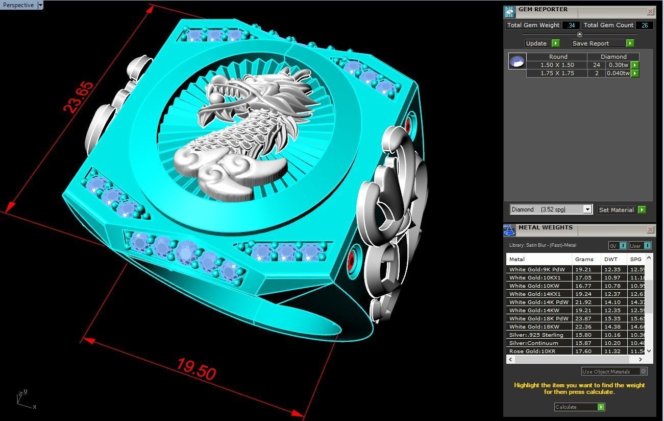 Dragon Rings - Patterned Rings - Mens ring - N1002 3D print model_6