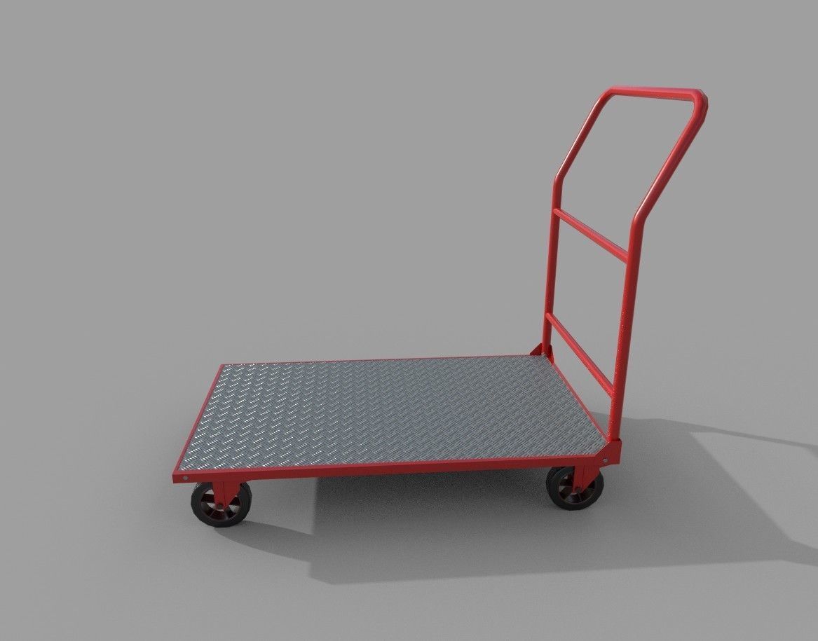 Platform Trolley A Low-poly 3D model_2