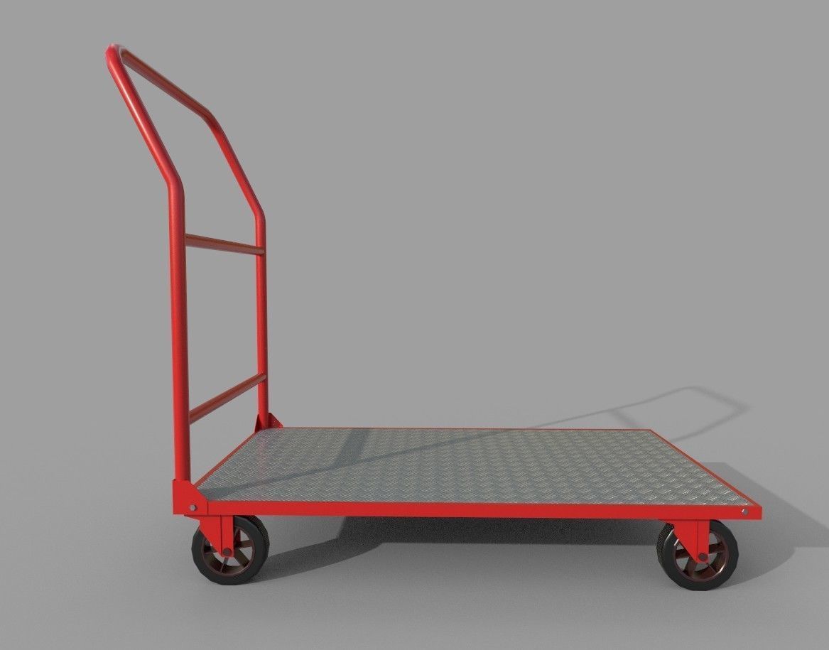 Platform Trolley A Low-poly 3D model_5