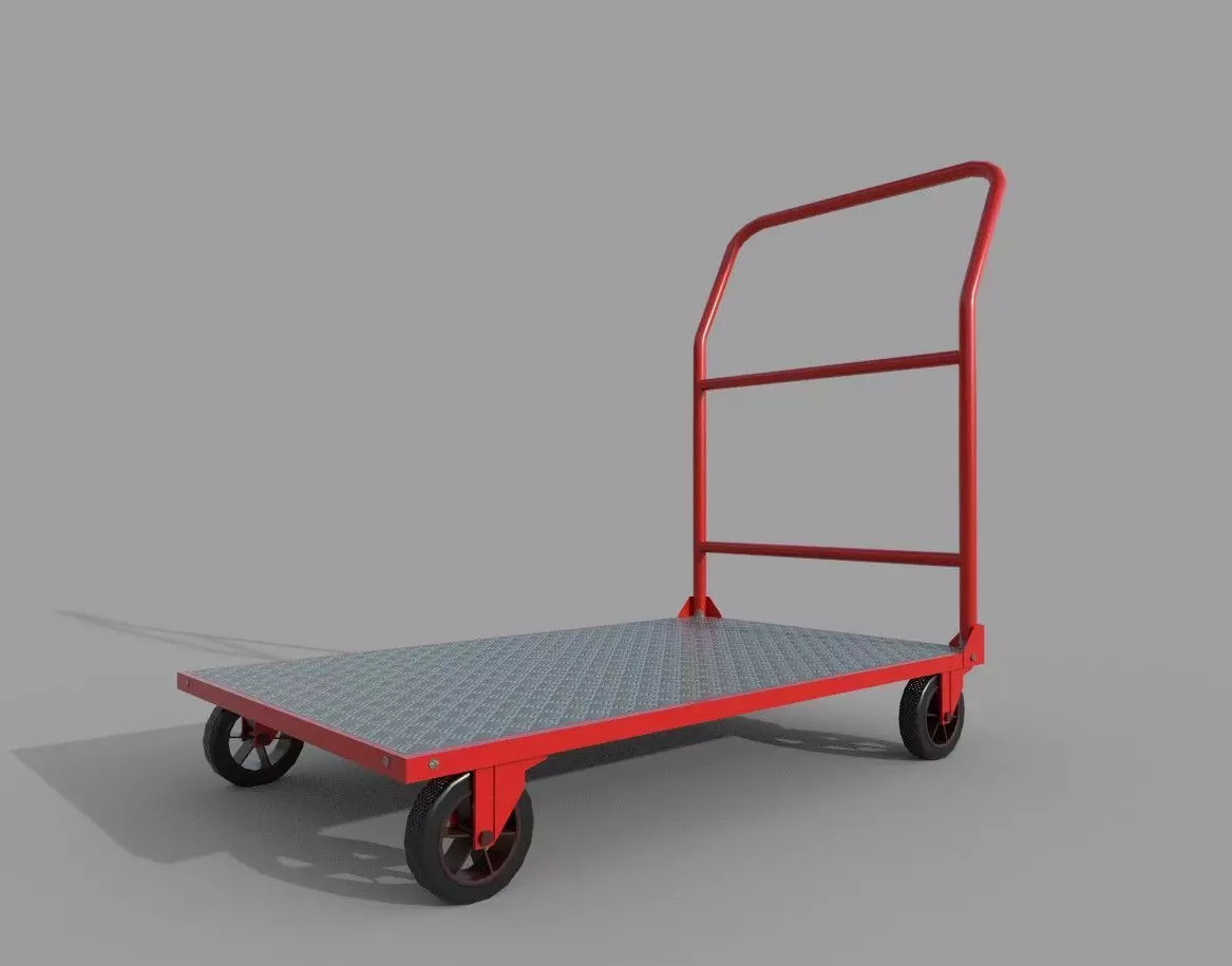 Platform Trolley A Low-poly 3D model_0