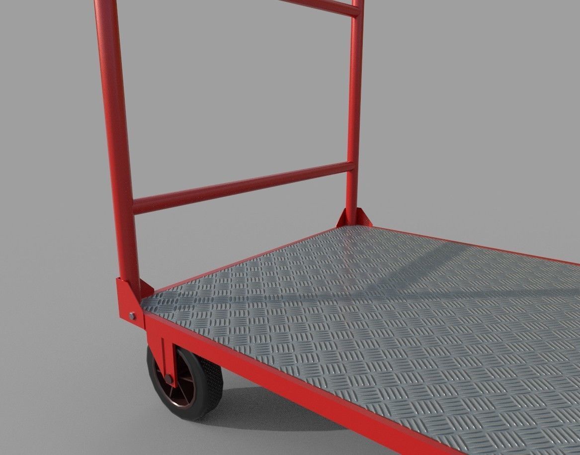 Platform Trolley A Low-poly 3D model_4