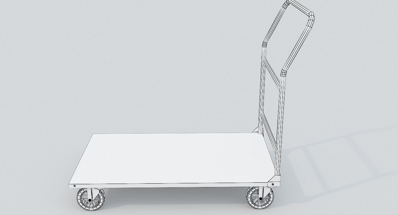Platform Trolley A Low-poly 3D model_11