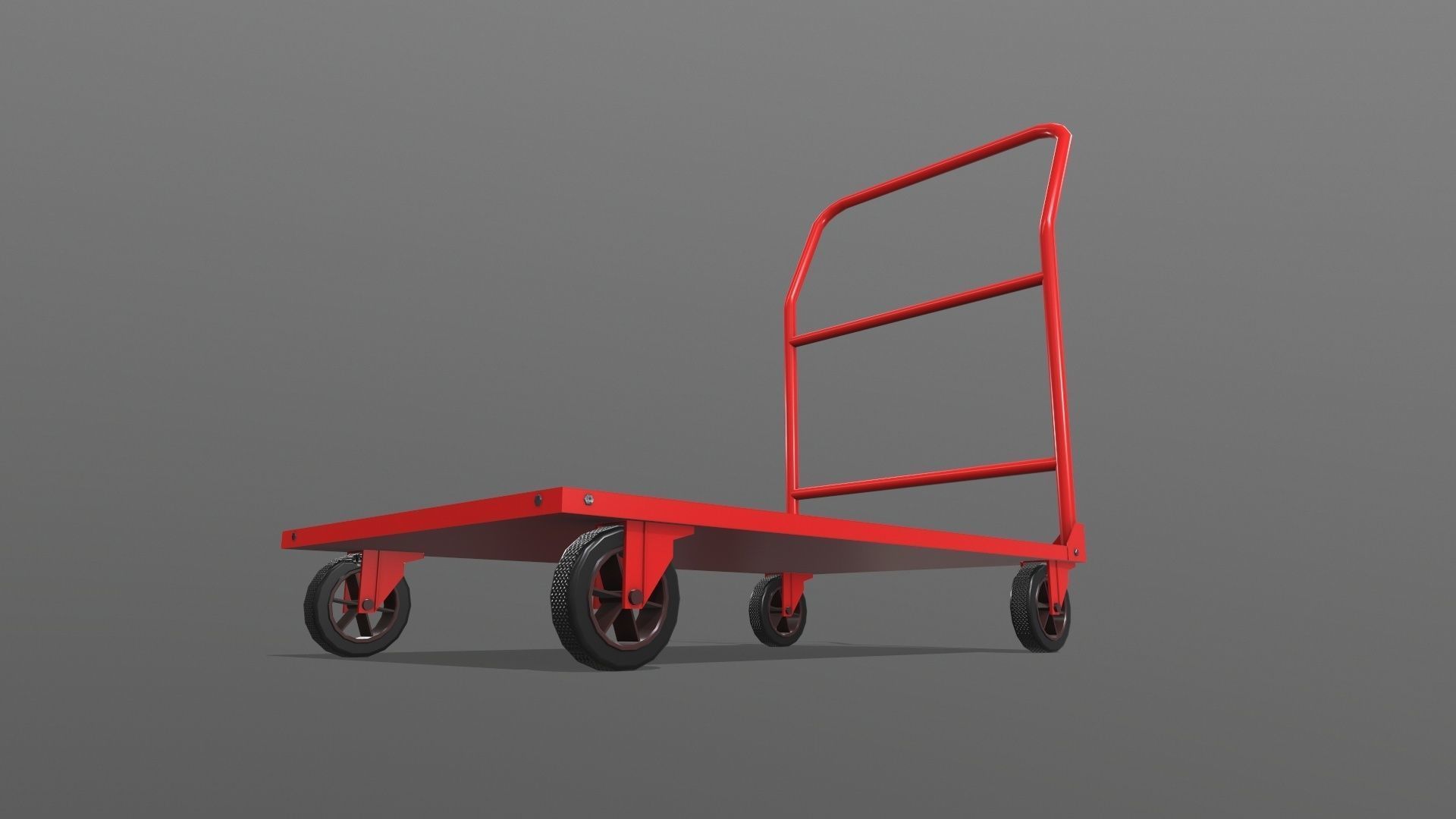 Platform Trolley A Low-poly 3D model_8
