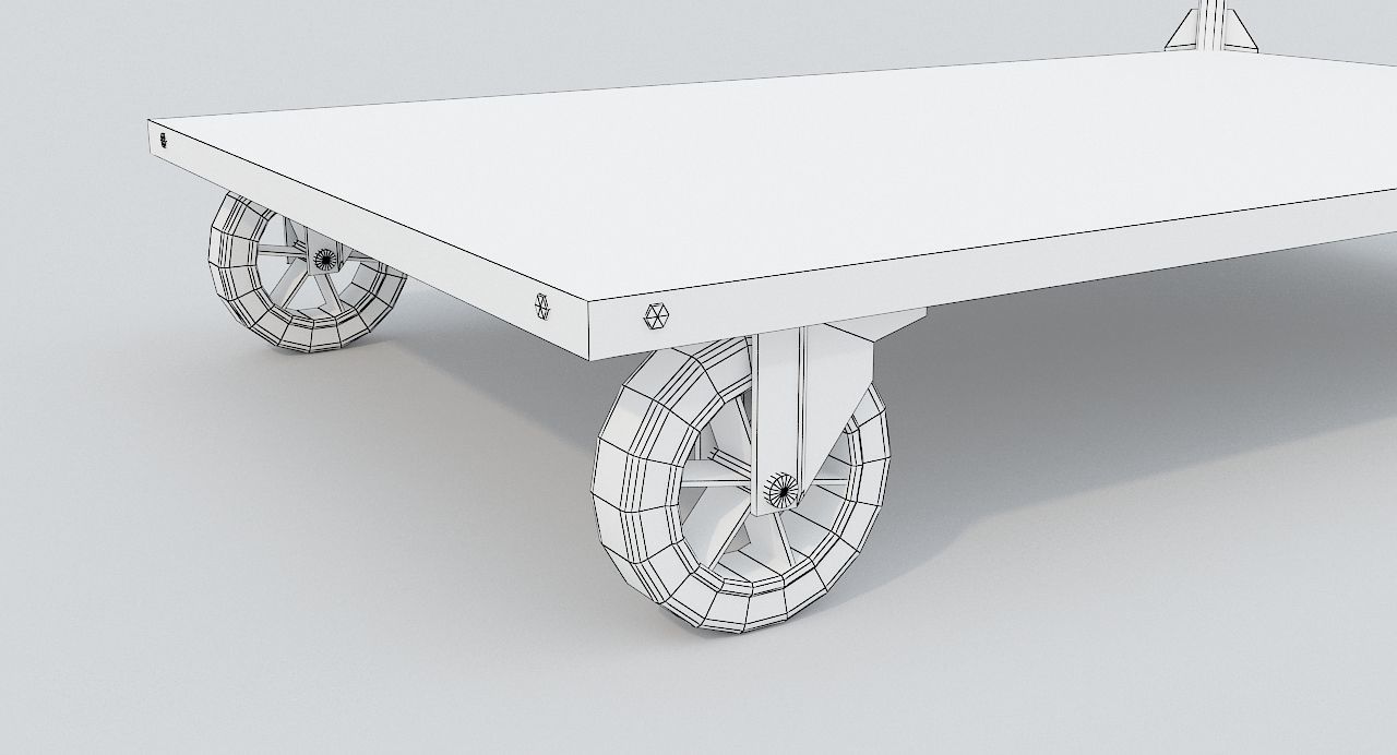 Platform Trolley A Low-poly 3D model_12