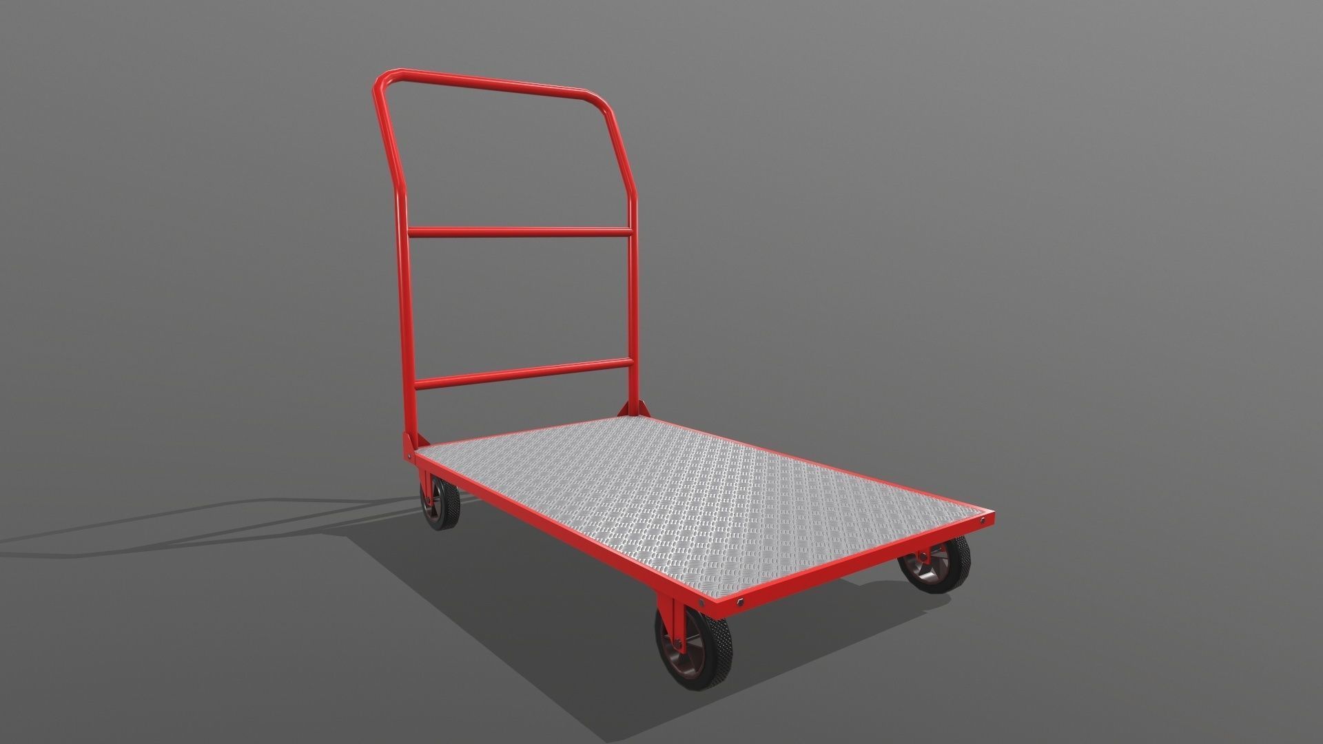 Platform Trolley A Low-poly 3D model_7