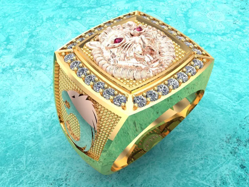 Tiger Ring - Mens rings - N80 3D print model