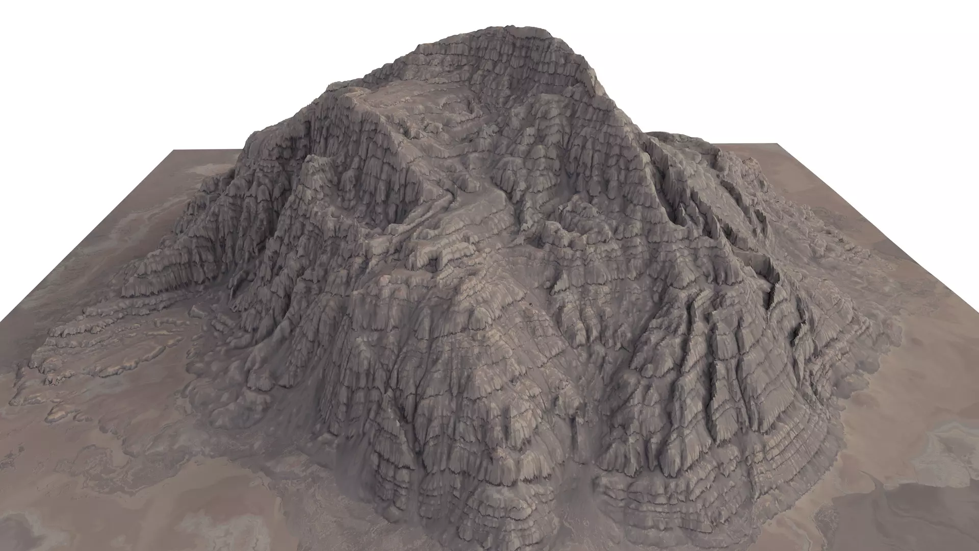 3D model Mountain Desert Low Poly Terrain Rock - 4 OBJ included VR / AR ...