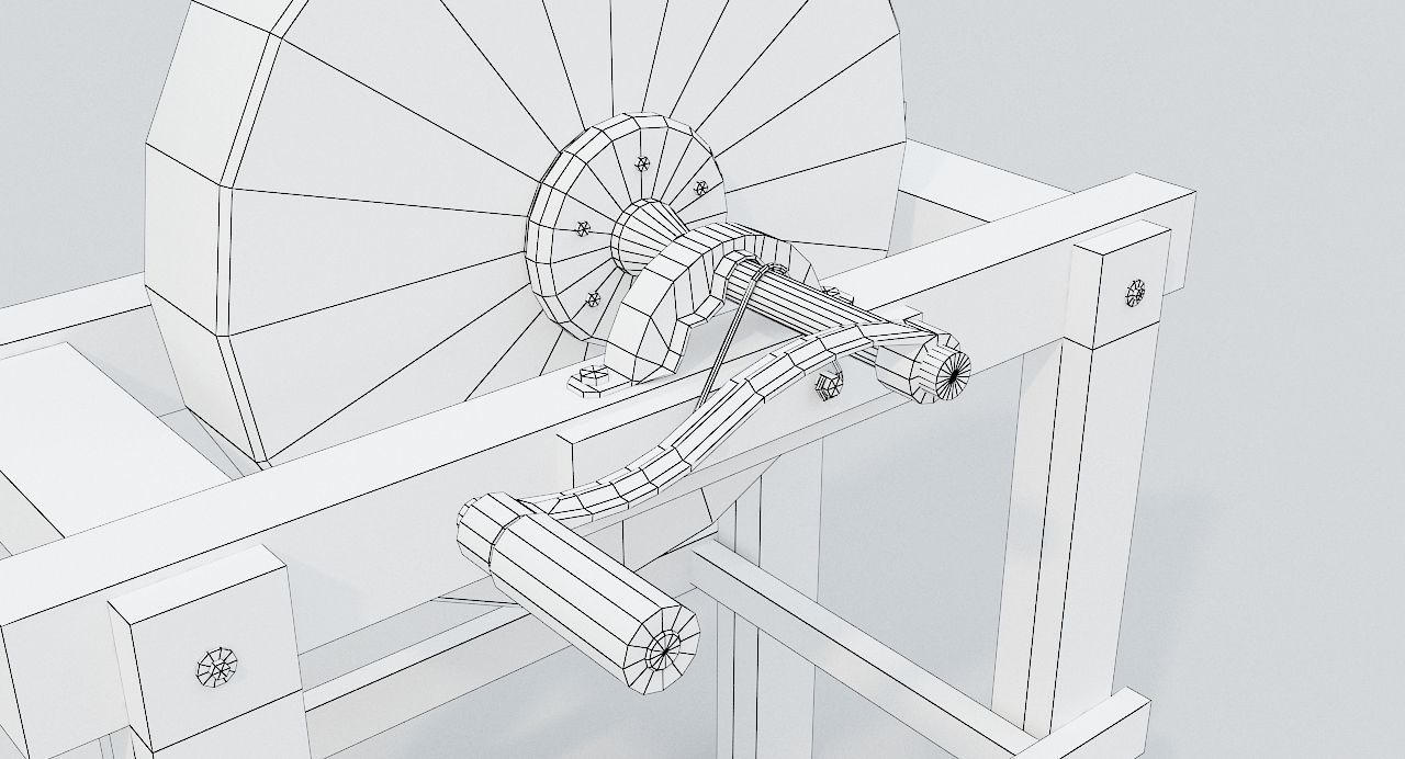 Grindstone 2 grinding wheel Low-poly 3D model_8