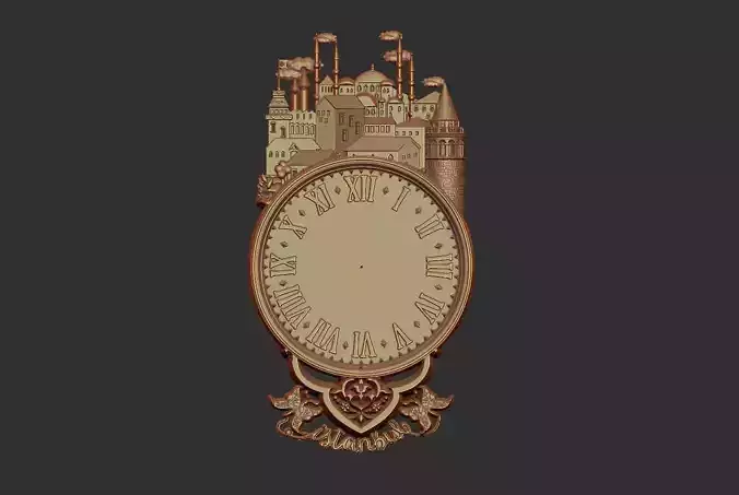 Istanbul city wall clock 3D print model