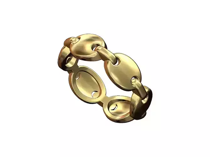 Puff chain link ring US size 5to12