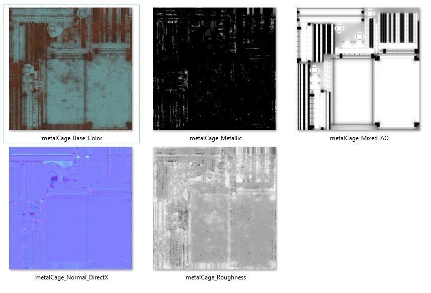 Metal Cage Low-poly 3D model_10
