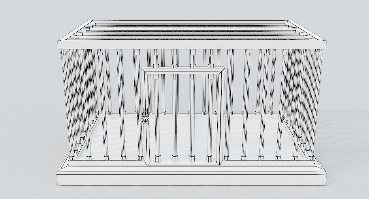 Cage PBR prison cell Low-poly 3D model_8