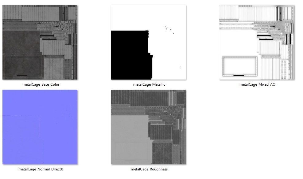 Cage PBR prison cell Low-poly 3D model_10
